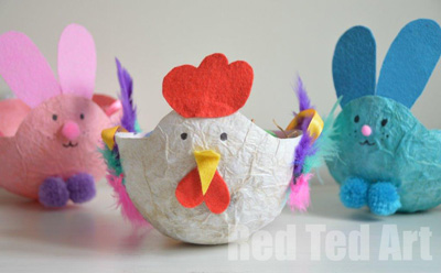 Red Ted Art Easter Basket Craft