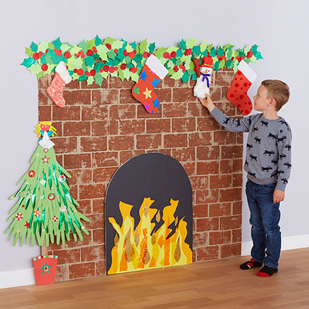 Christmas Fireplace and Hearth