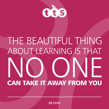 The beautiful thing about learning is that no one can take it away from you - BB King