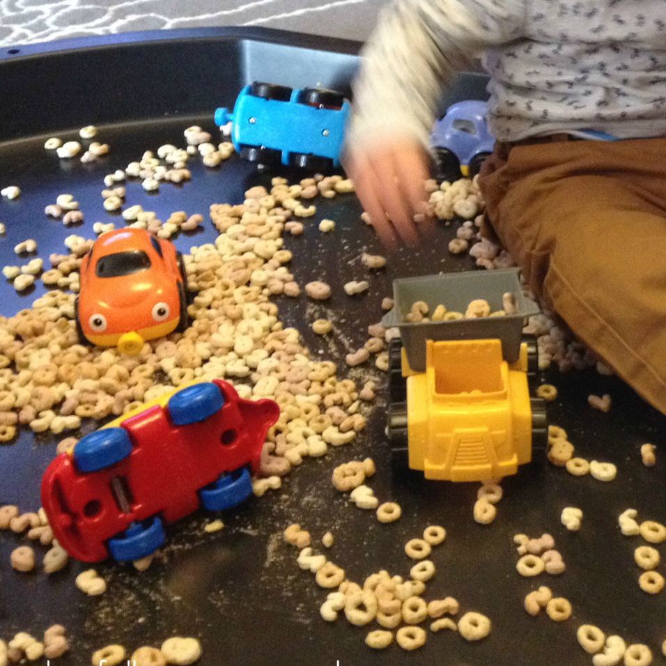 Tuff Spot - filling and emptying cereal 