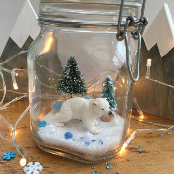Polar Bear Christmas Jar by Lottie Makes
