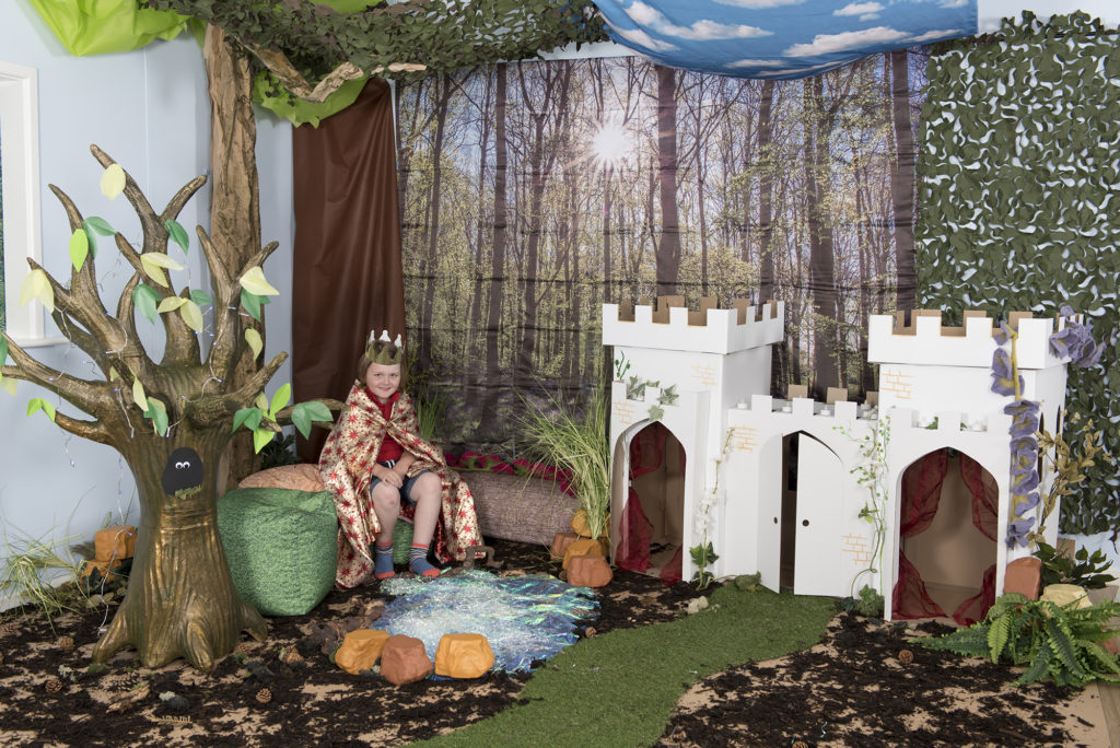 Castle woodland themed learning location display