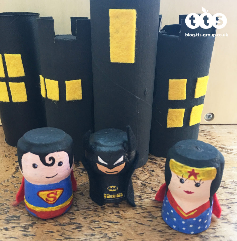 superhero cork characters by Lottie Makes