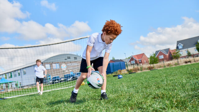 Boy with football
