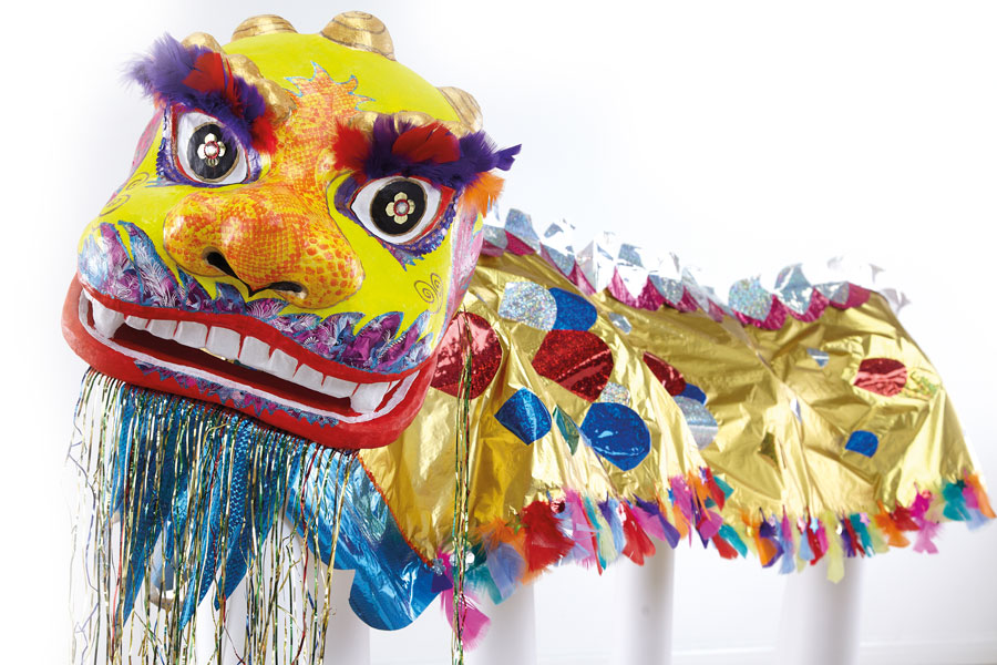 chinese dragon parade face