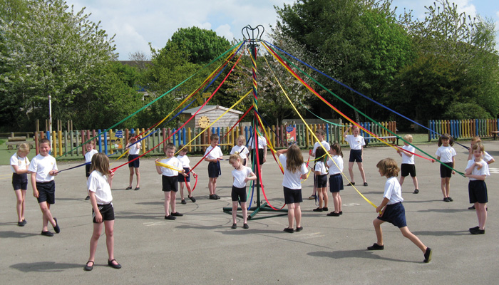 Maypole dancing