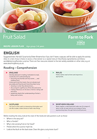 Fruit Salad Lesson Plan