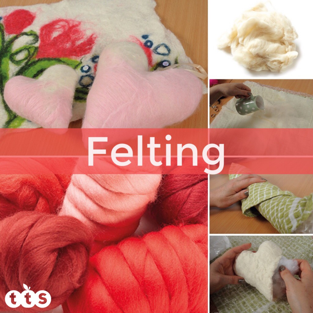 felting craft for valentines