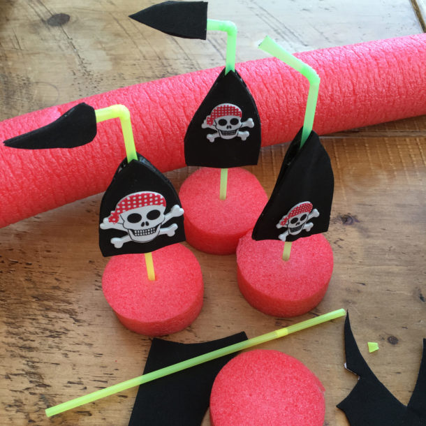 Pirate noodle boats by Lottie Makes