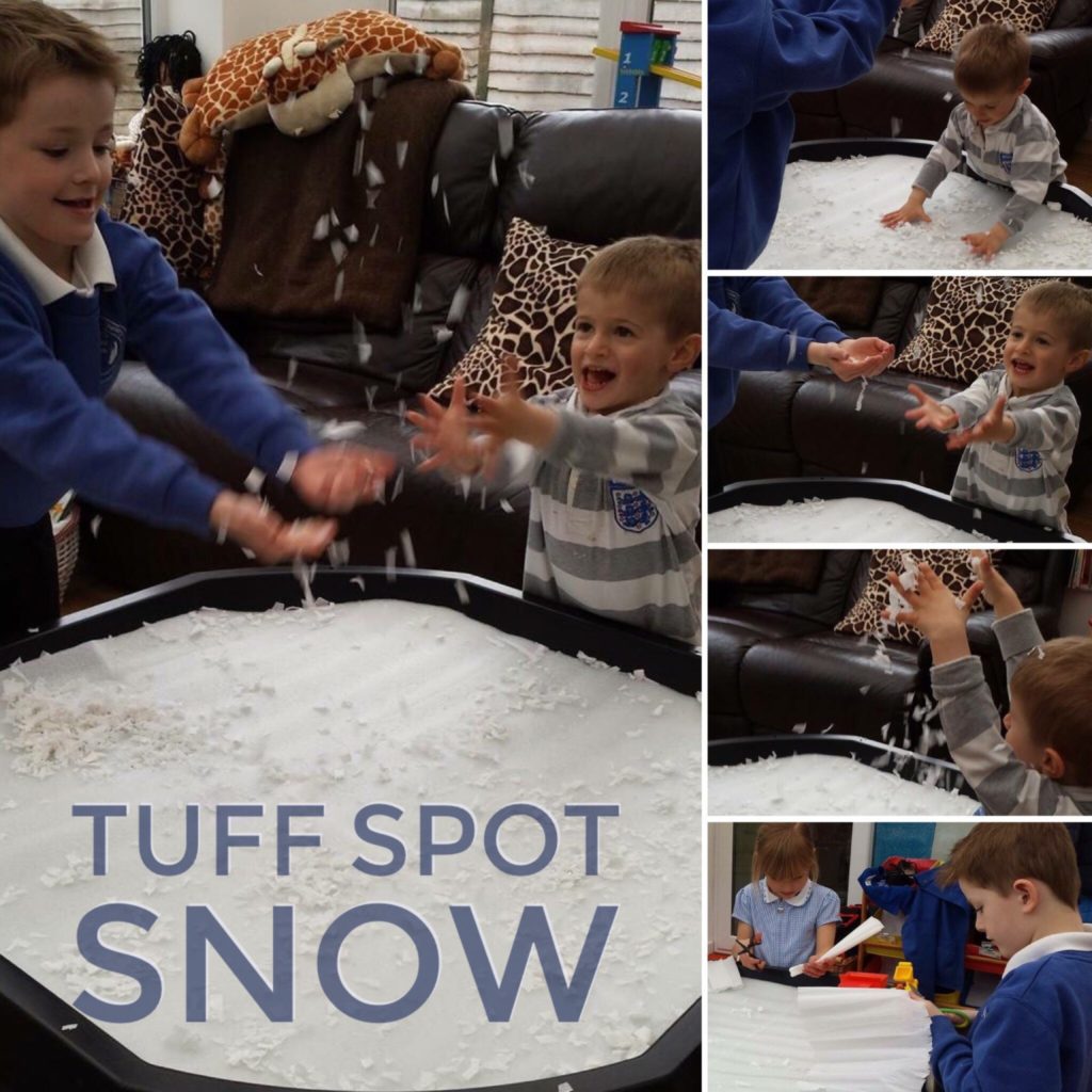 Snow filled tuff spot