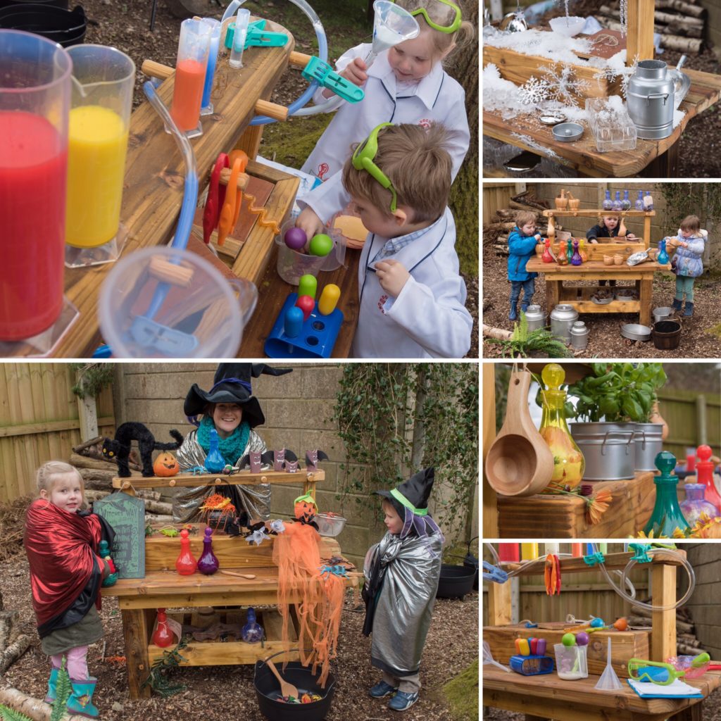 Tuff Spot / Tray Activity for Toddlers & Pre-Schoolers Part 1 of 8  -Exploratory Nature Play- Potions 