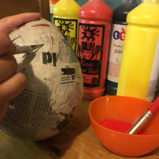 How to make a papier mache dragon or dinosaur egg