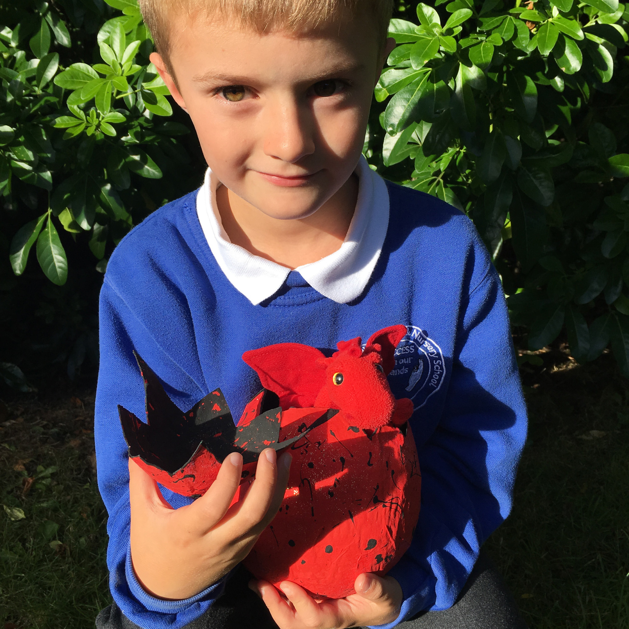 Papier mache dragon egg by Lottie Makes