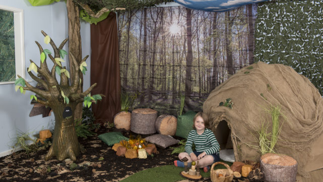 Woodland cave learning location