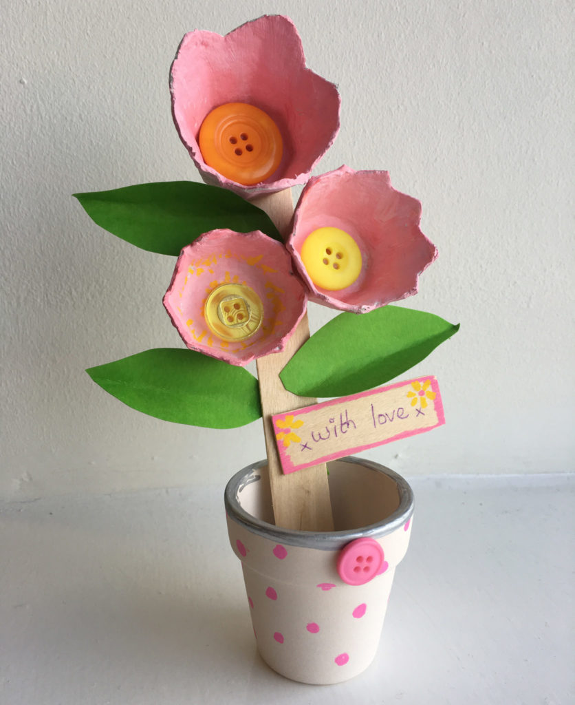 Egg box flower craft