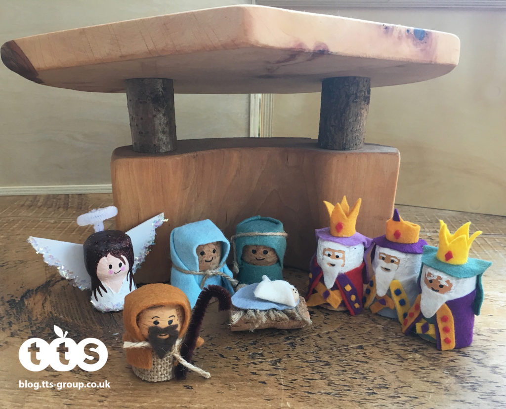 Nativity cork characters by Lottie Makes