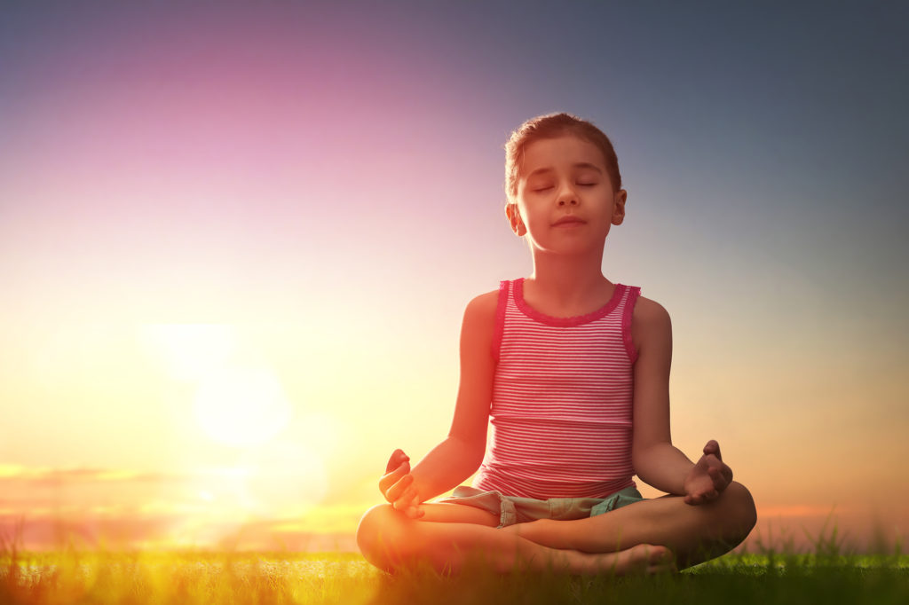 meditating child