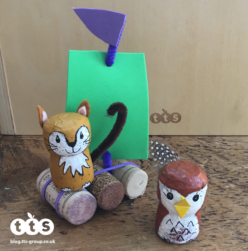owl and the pussy cat cork characters by Lottie Makes