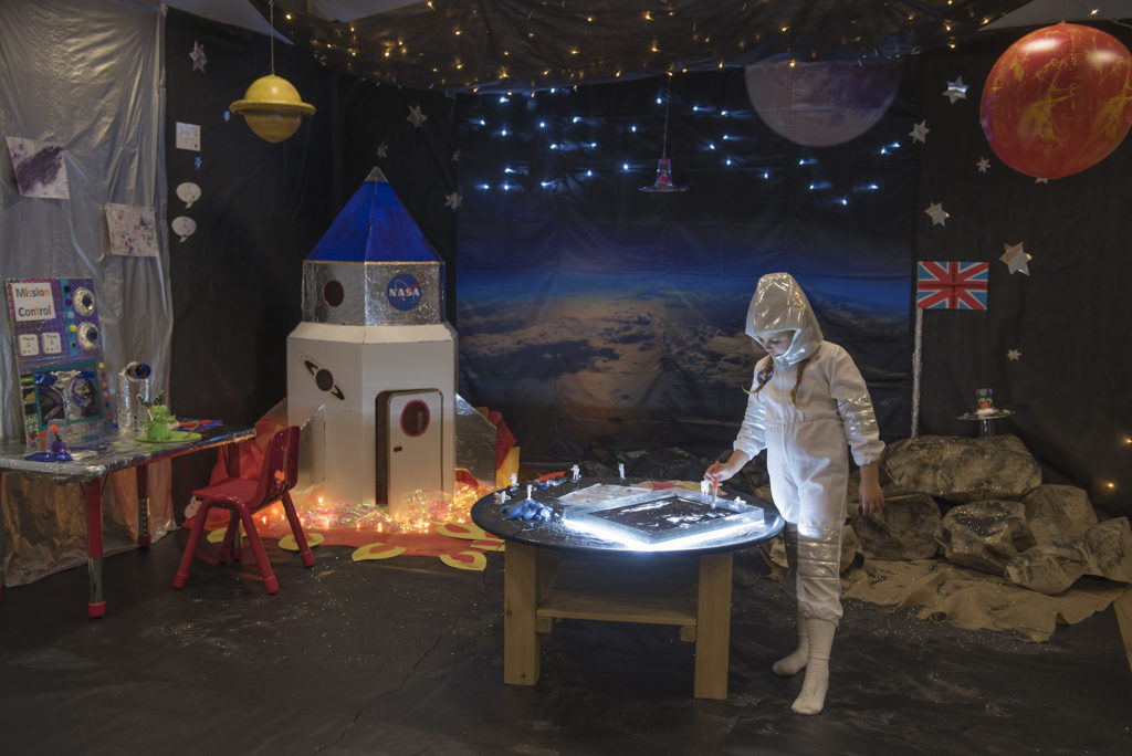 space themed immersive learning environment location