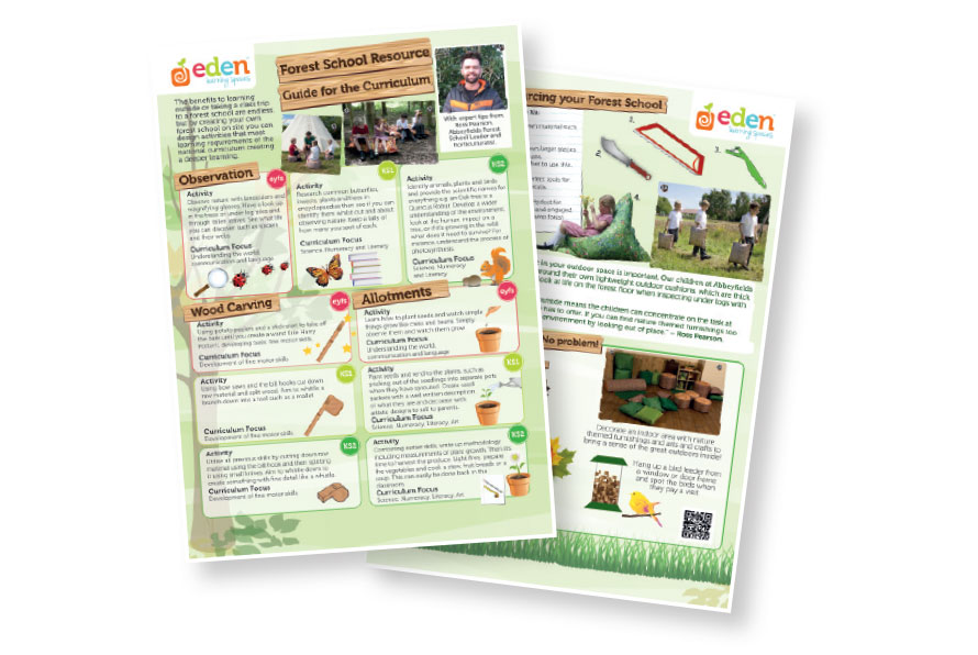 Eden outdoor learning resource sheets