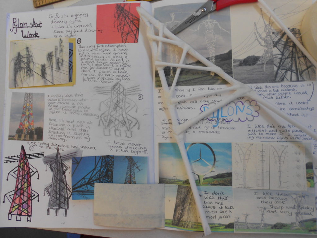 The use of sketchbooks at Gomersal Primary School