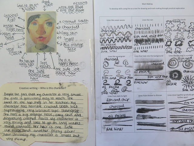 The use of sketchbooks at Gomersal Primary School