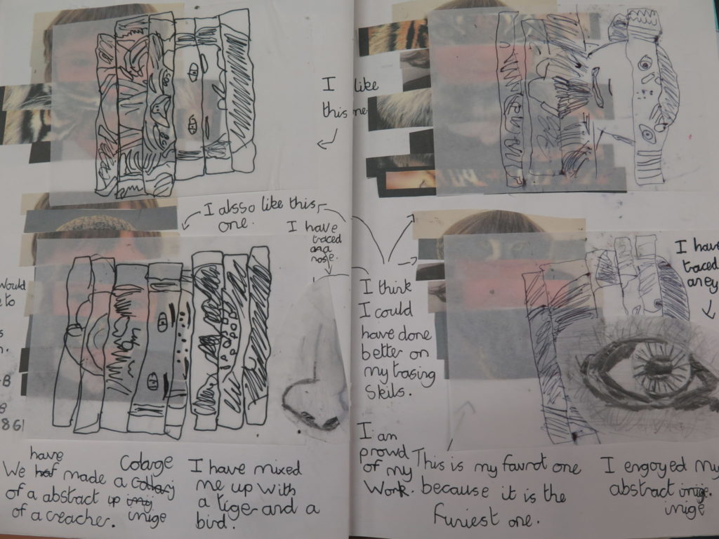 The use of sketchbooks at Gomersal Primary School