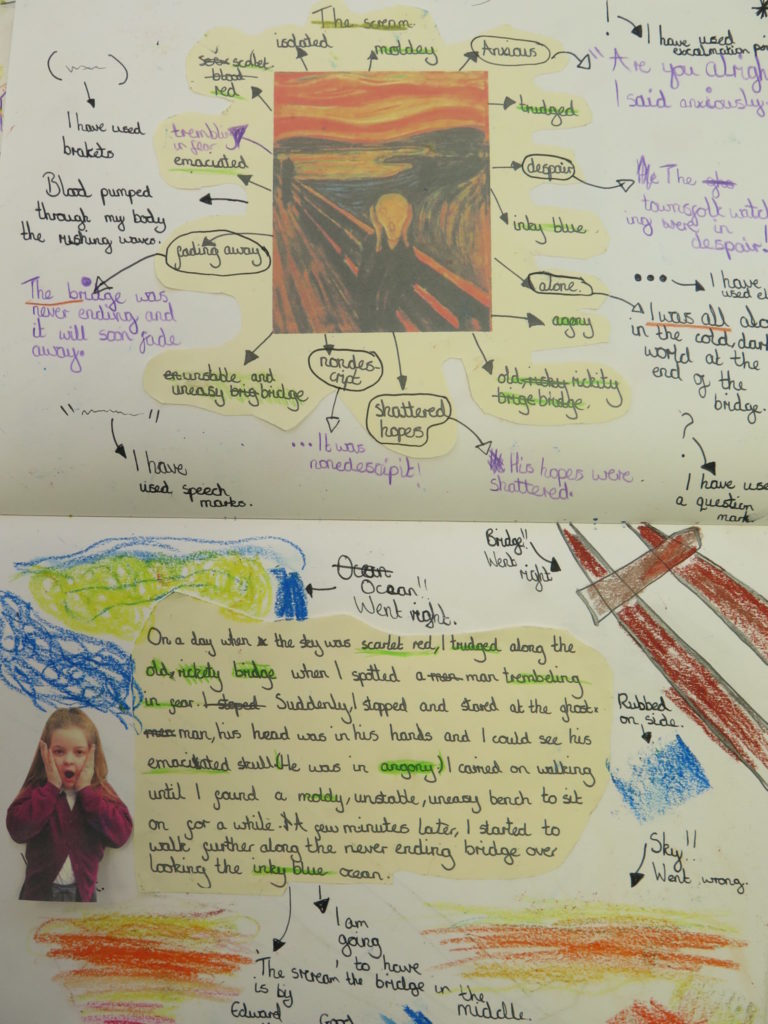 The use of sketchbooks at Gomersal Primary School