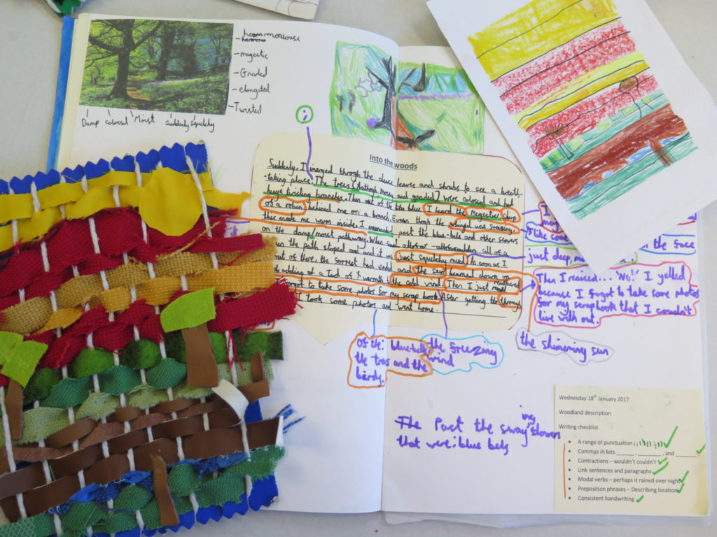 The use of sketchbooks at Gomersal Primary School