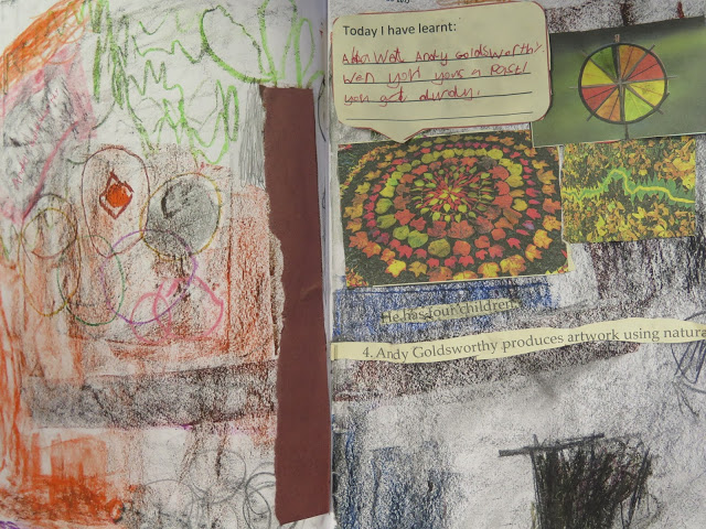 The use of sketchbooks at Gomersal Primary School