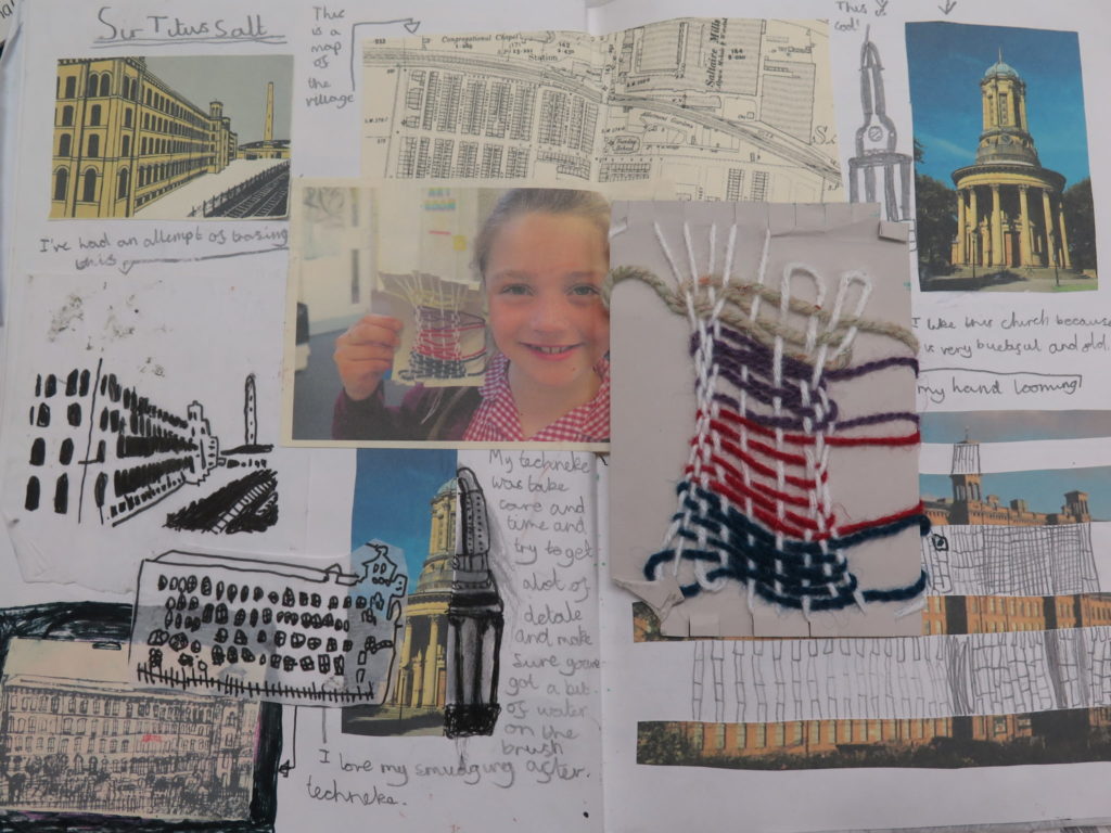 The use of sketchbooks at Gomersal Primary School