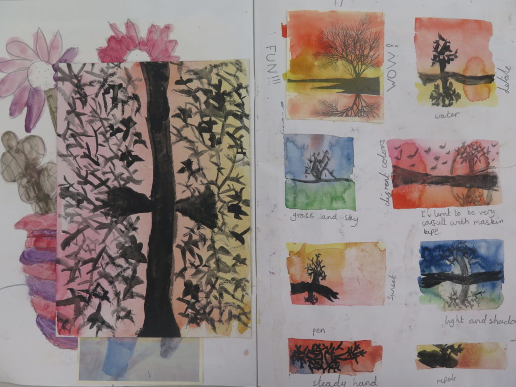 The use of sketchbooks at Gomersal Primary School