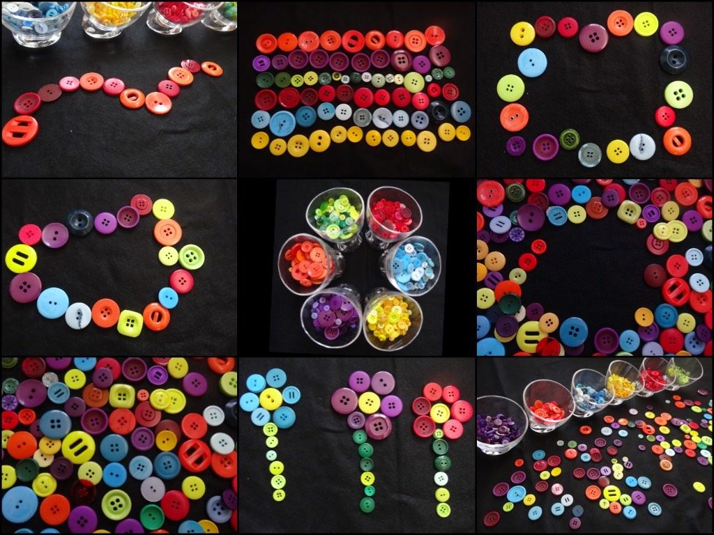 3. Transient art with buttons - from Stimulating Learning with Rachel