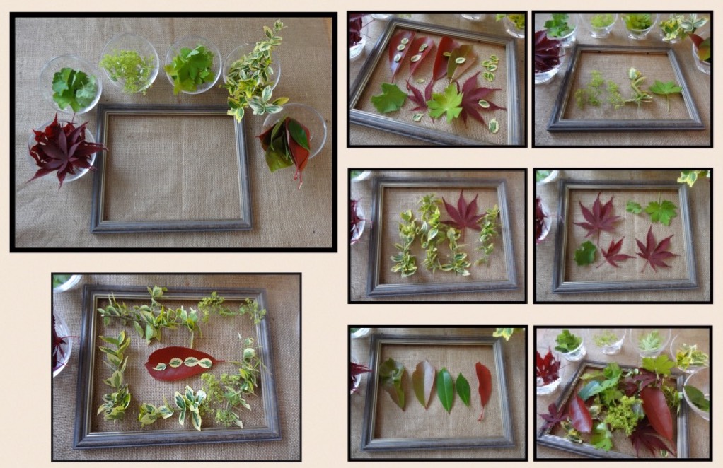 6. Transient art with empty frames and leaves - from Stimulating Learning with Rachel