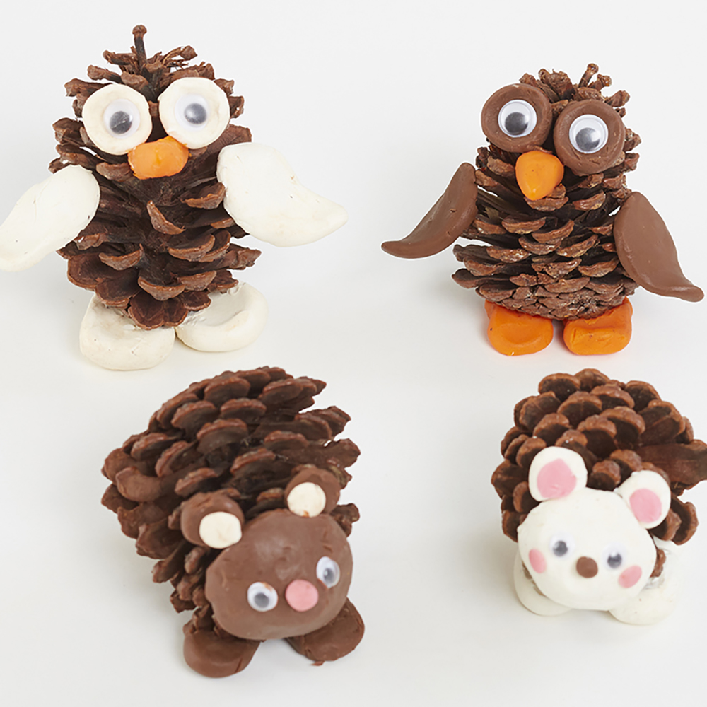 How to create an autumn pine cone hedgehog