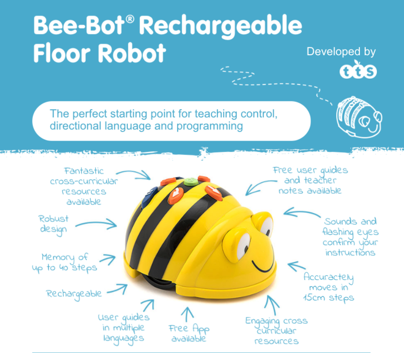 bee-bot rechargeable floor robot for ks1