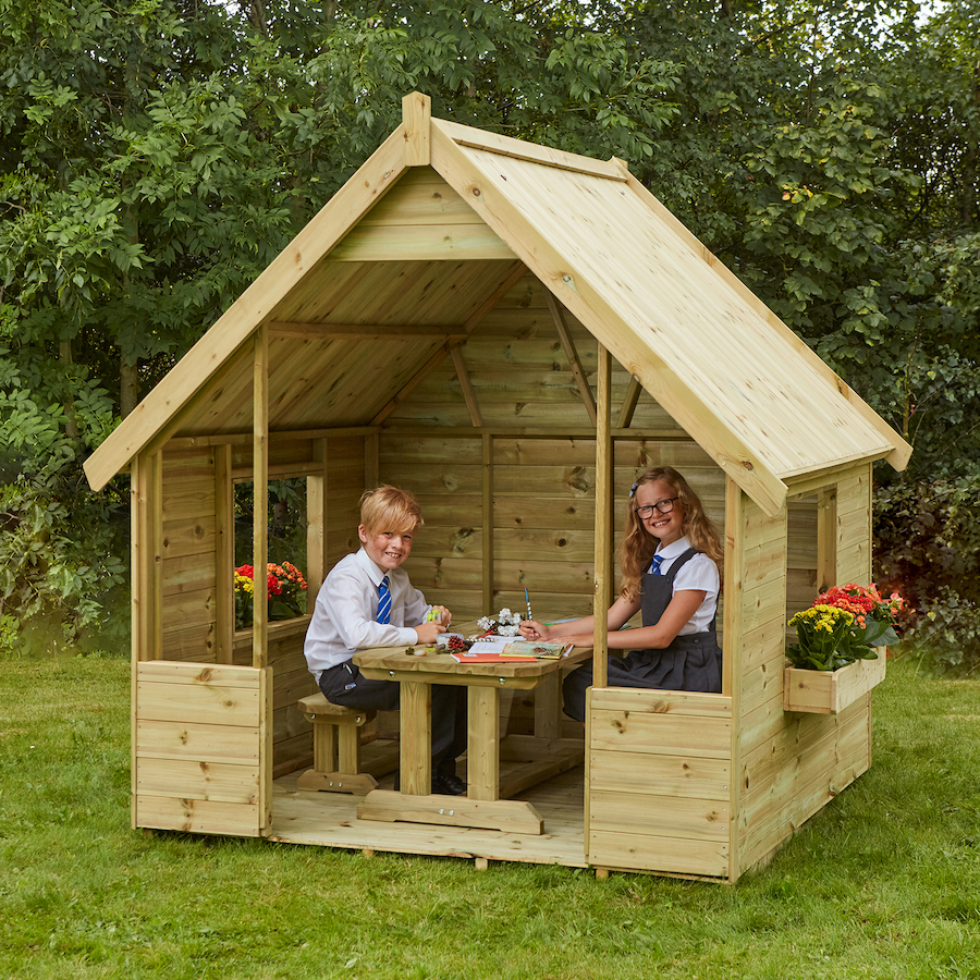 Finding shade in a playhouse