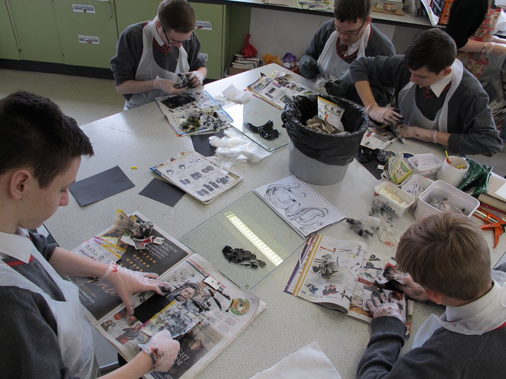 Art and Printmaking with boys at KS4 and KS5