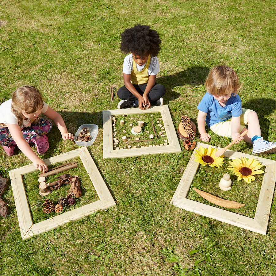 outdoor art wooden frames