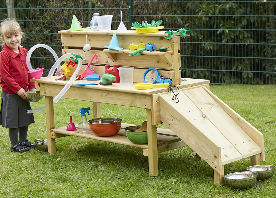 A versatile activity bench is the perfect resource for supporting STEAM. Encourage children to explore, create, hypothesise, predict and experiment.
