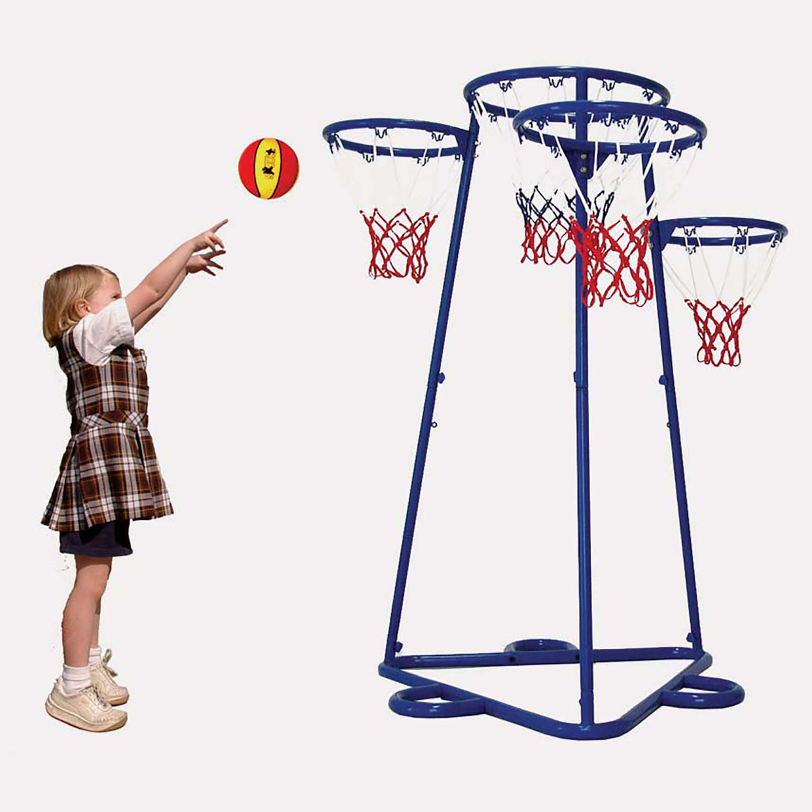 Four Hoop Basketball Net