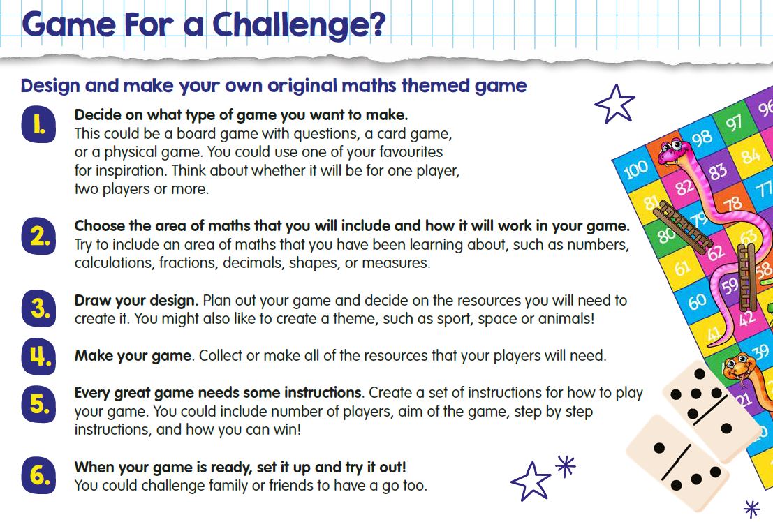 Game For A challenge - Maths Day Activity