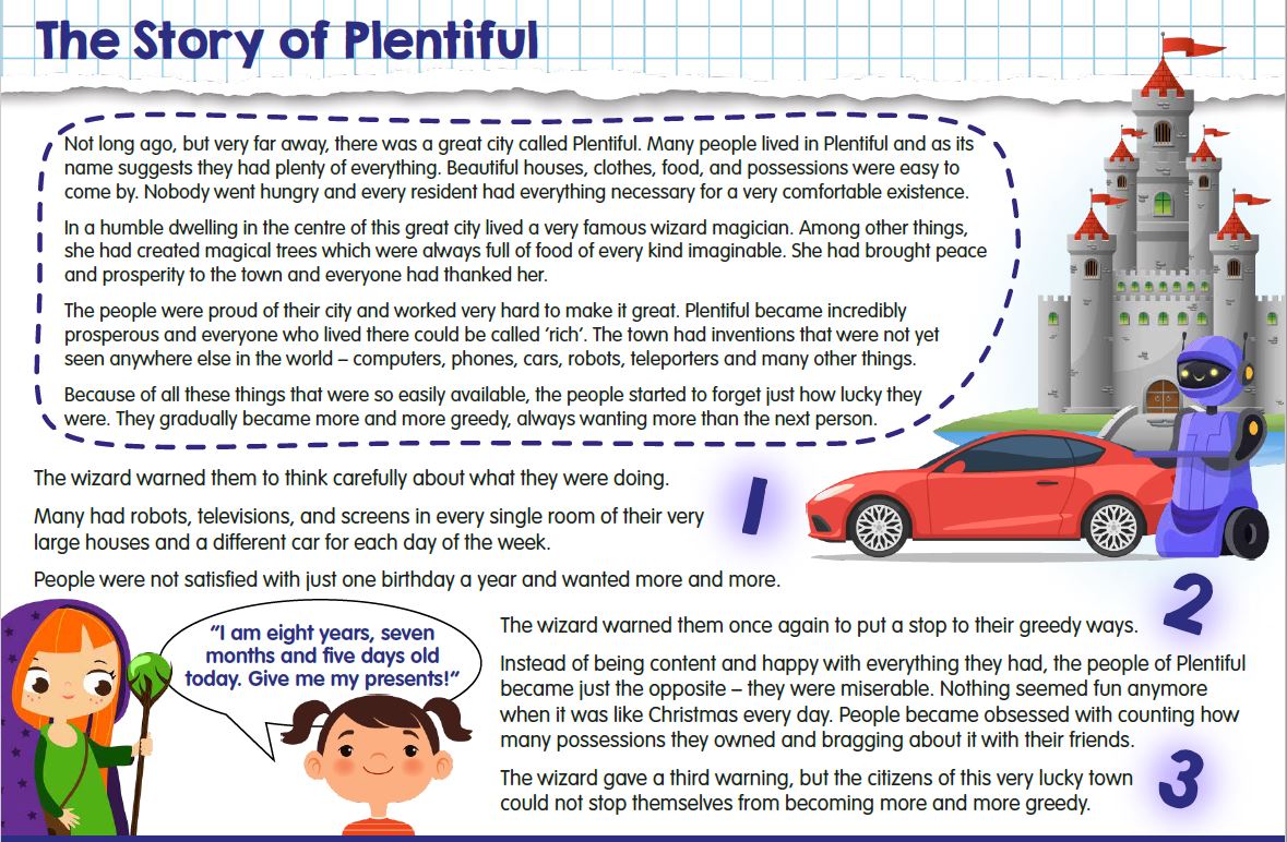 The Story Of Plentiful - Maths Day Activity