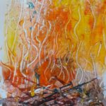 Bonfire Night Tin Foil Print
