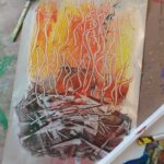Bonfire Night Tin Foil Print Step 3b