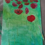 Field of Poppies Mixed Media Step 4