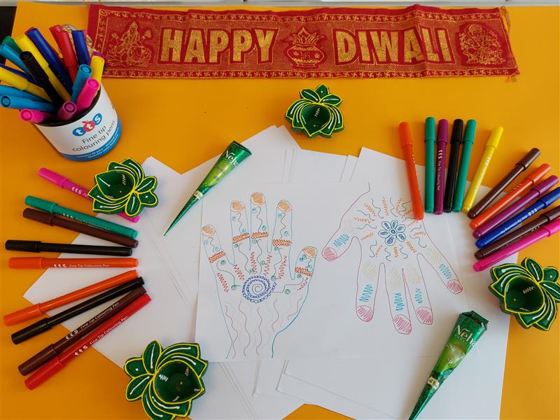 DIY Diwali Greeting Cards for Kids-saigonsouth.com.vn