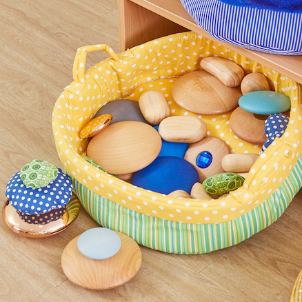 Pebbles in a basket