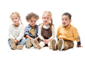 Children sat together