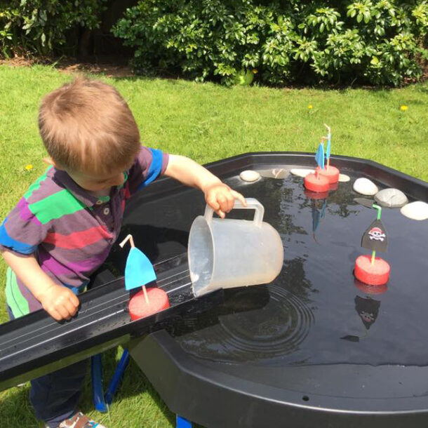 Water Play in the Tuff Tray